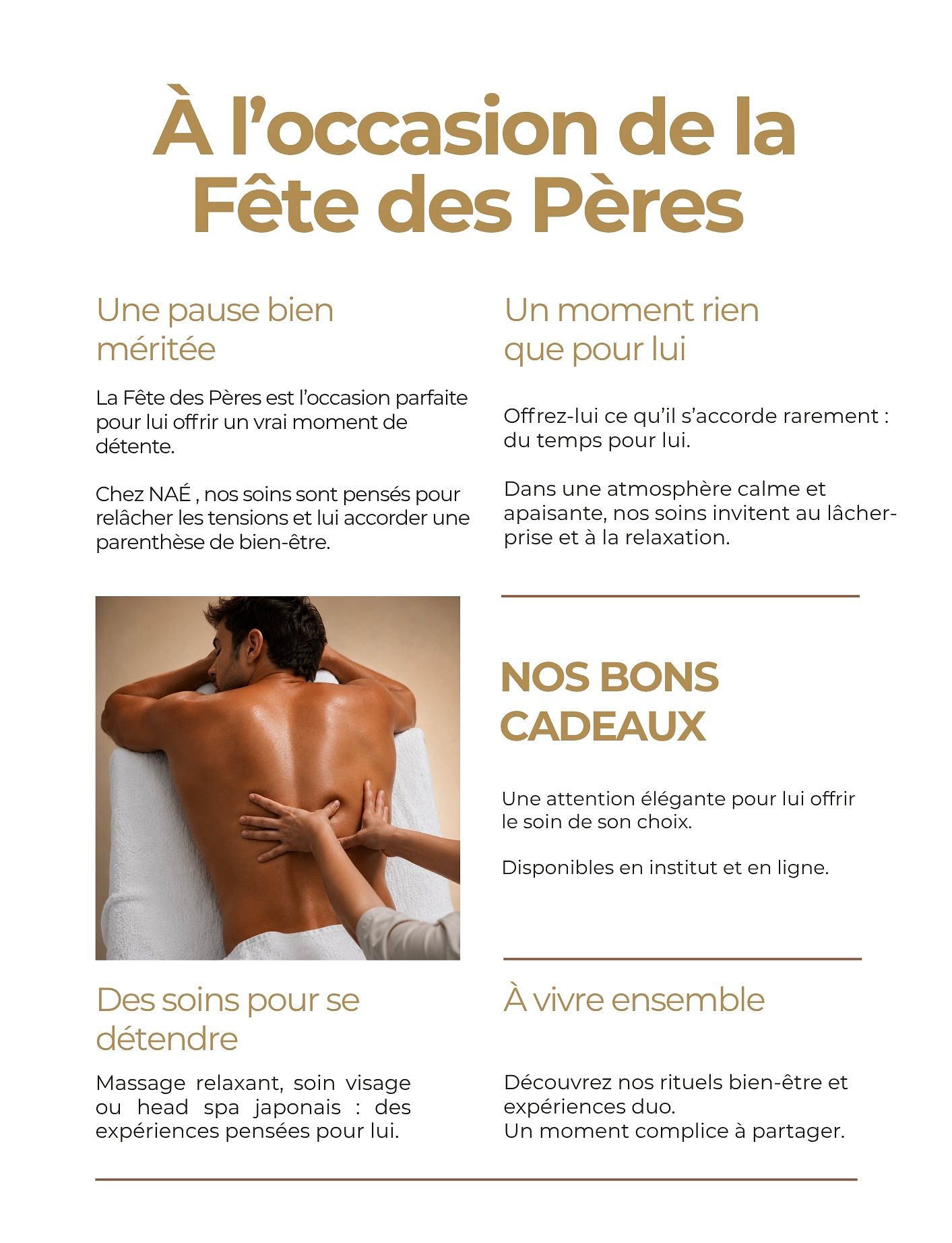 Fête des pères : un moment rien que pour papa